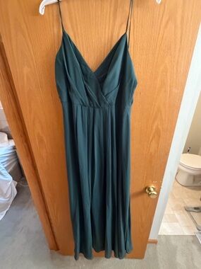 Bill Levkoff chiffon dress in evergreen 7072